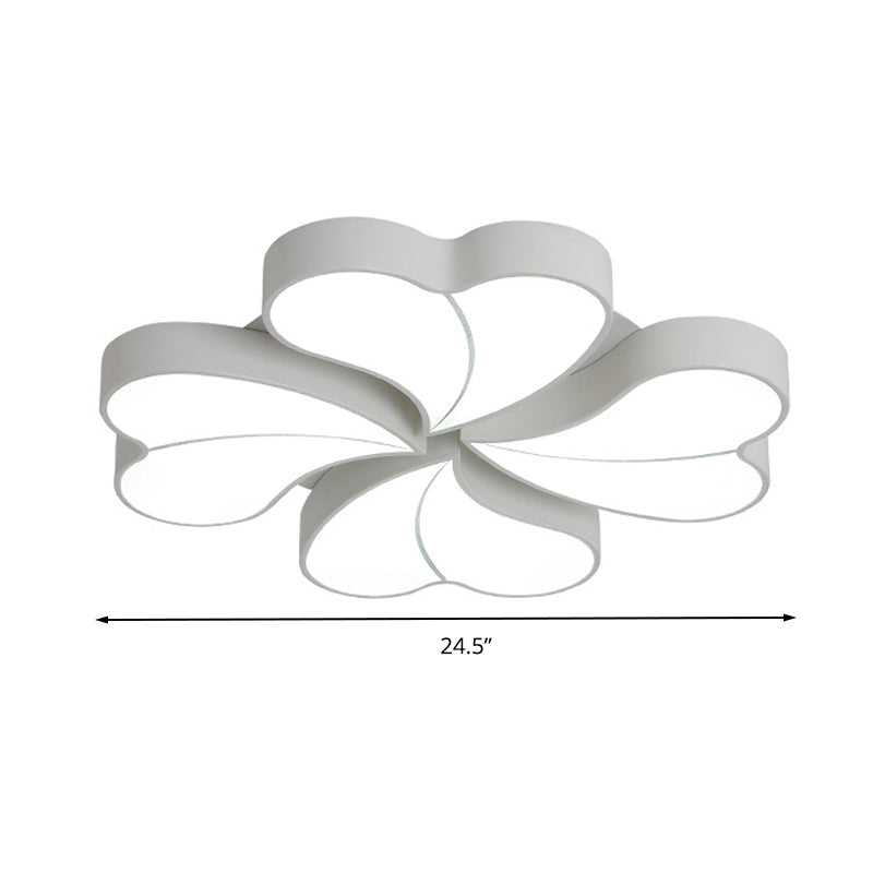 Flower - Shaped Acrylic Art Deco Ceiling Light In White For Bedroom