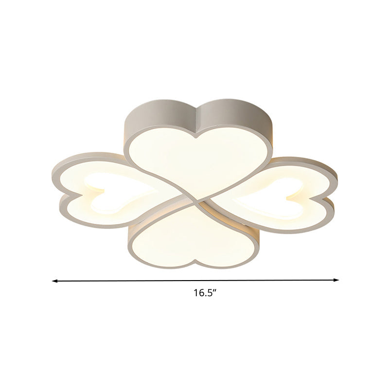 Modern Heart Shape Acrylic Flush Mount Ceiling Light - Stylish Living Room Fixture