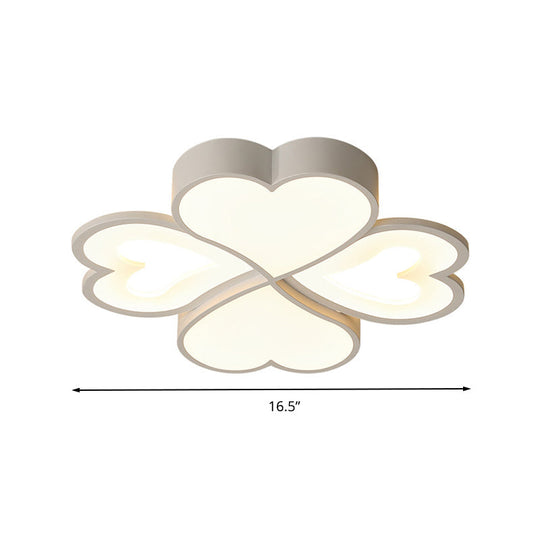 Modern Heart Shape Acrylic Flush Mount Ceiling Light - Stylish Living Room Fixture