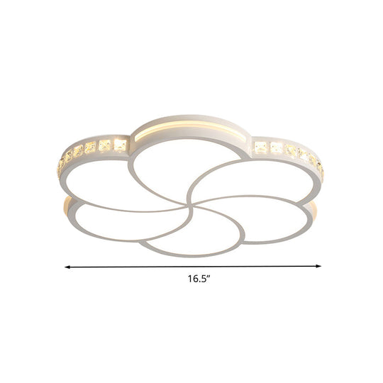 Blossom Flush Mount Ceiling Light Fixture For Living Room - Elegant Acrylic Art Deco Design