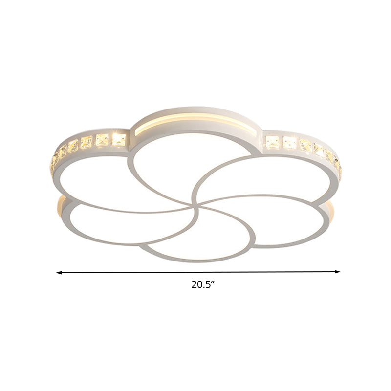 Blossom Flush Mount Ceiling Light Fixture For Living Room - Elegant Acrylic Art Deco Design