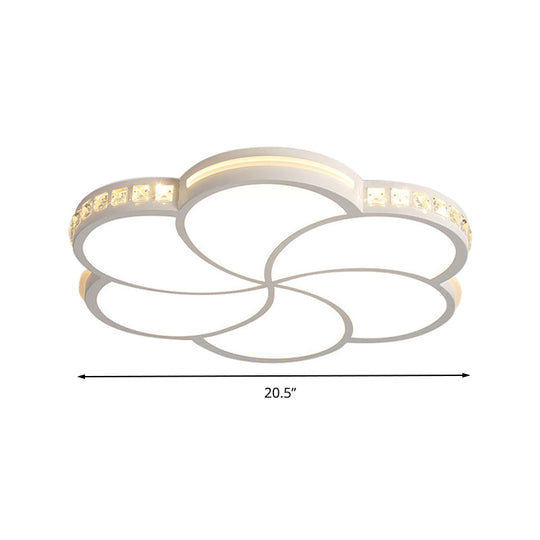 Blossom Flush Mount Ceiling Light Fixture For Living Room - Elegant Acrylic Art Deco Design