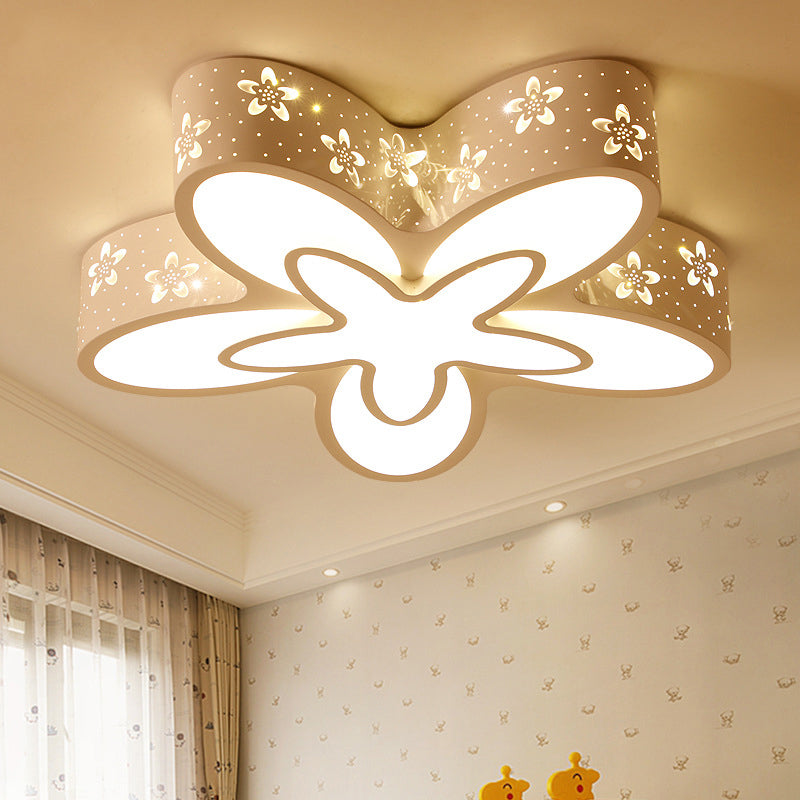 Starfish Shaped Kindergarten Ceiling Light - Acrylic Flush Mount Cartoon Fixture