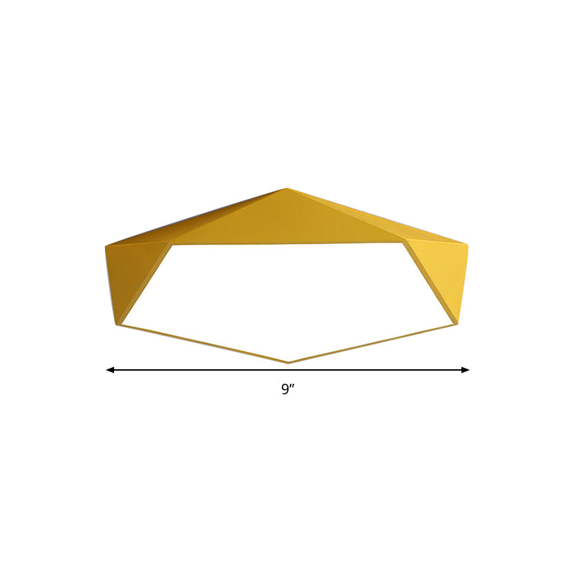 Sleek Acrylic Pentagon Led Flush Mount Ceiling Light With Nordic Design For Bathrooms