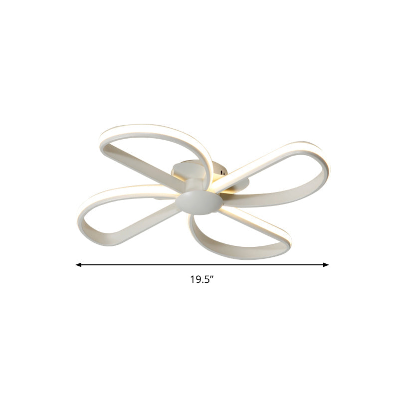 Stylish Petal Led Ceiling Mount Light - Acrylic White Lamp For Kids’ Bedrooms