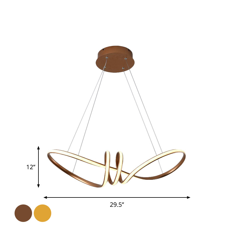 Minimalist Led Pendant Lamp Hanging Chandelier With Acrylic Shade Warm/White Light Lighting