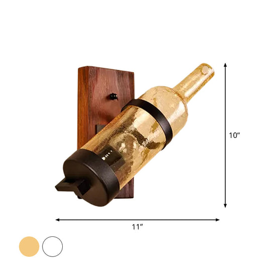 Modern Frosted White/Yellow Crackle Glass Wall Lamp For Bedroom Bathroom Or Warehouse