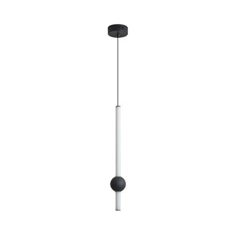 Sleek Sword-Shape Led Hanging Lamp Kit: Simplicity Acrylic | Black/White Warm/White/3 Color Light