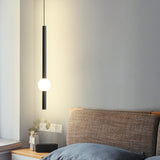 Sword-Shaped Led Hanging Lamp Kit - Modern Acrylic Black/White Suspension Light In Warm/White/3