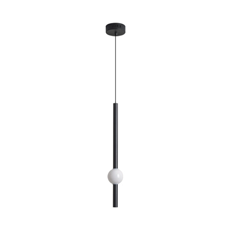 Sleek Sword-Shape Led Hanging Lamp Kit: Simplicity Acrylic | Black/White Warm/White/3 Color Light