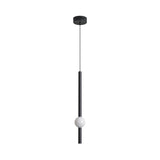 Sword-Shaped Led Hanging Lamp Kit - Modern Acrylic Black/White Suspension Light In Warm/White/3