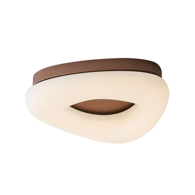 Minimal Grey/Coffee Led Ceiling Mount Light - Modern Acrylic Shade Corridor Flushmount Coffee /
