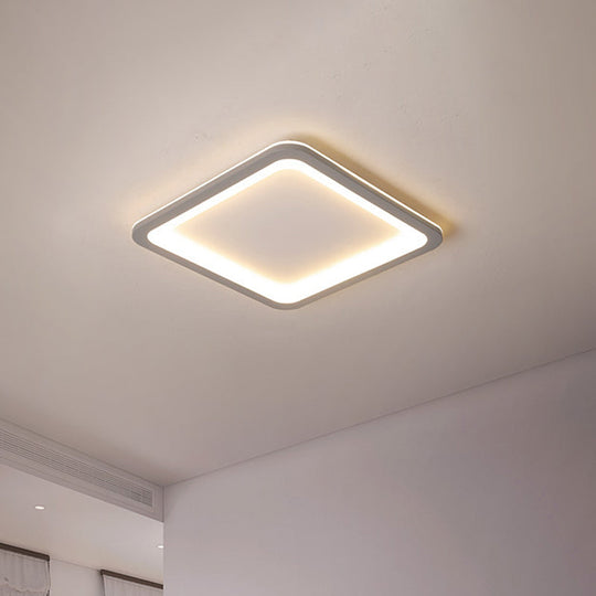 14.5/19/23.5 Led Square Bedroom Flush Mount Acrylic Ceiling Lamp - Thin & Stylish Nordic Design In