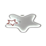 Kids Star Flush Ceiling Light: Cartoon Acrylic Black/Blue/Pink Led Lamp (Warm/White Light)