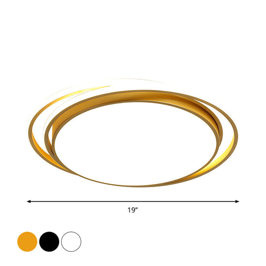 15’/19’ Extra-Thin Round Flush Mounted Led Ceiling Lamp - Minimalistic Acrylic Design In