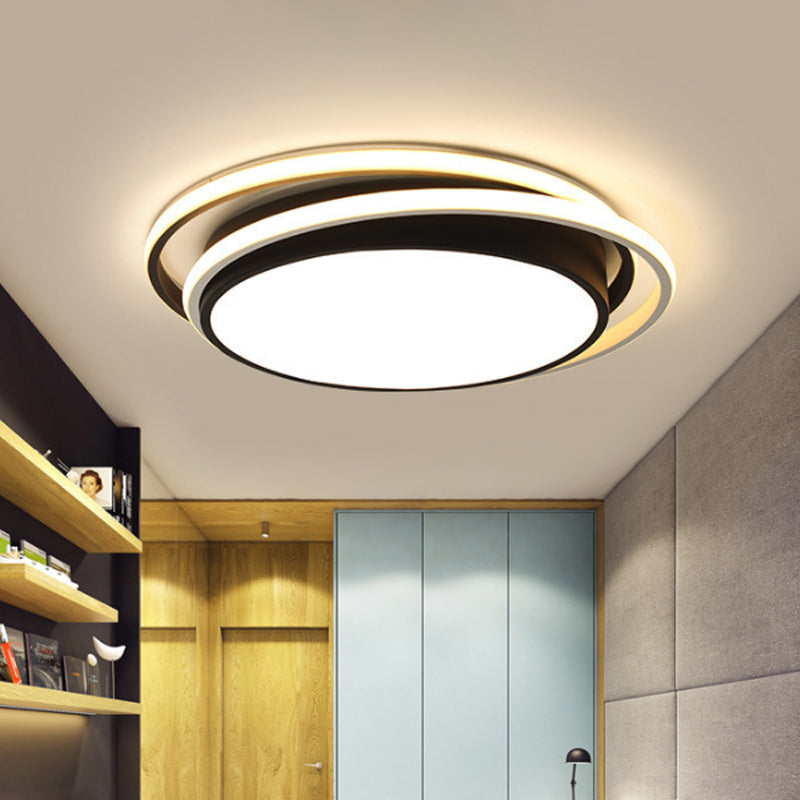 15’/19’ Extra-Thin Round Flush Mounted Led Ceiling Lamp - Minimalistic Acrylic Design In