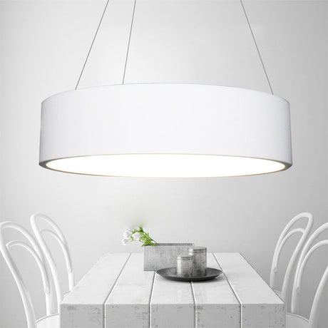 Minimalistic Led Pendant Chandelier With Acrylic Shade - Grey/White Circle Design 18/23.5 W