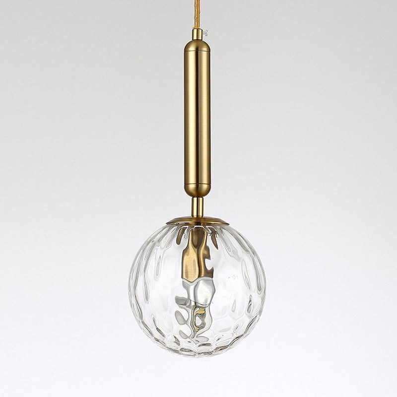 Postmodern Spherical Wall Mounted Lamp In Black/Gold With Clear Water/White Glass - Perfect Bedside