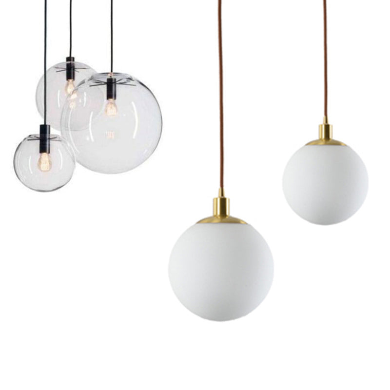 Simplicity Black Single-Bulb Cafe Pendant Lamp - 8’/10’/12’ W Clear Glass Shade