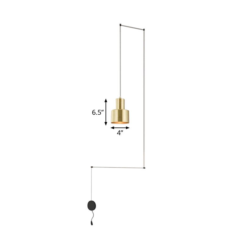 Gold Hand-Grenade Pendant Postmodern Hanging Lamp - For Stylish Bedroom Lighting