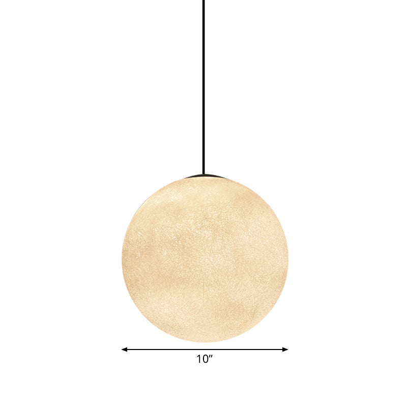 Romantic Modern White Glass Pendulum Light - 1-Light Ceiling Hang Lamp 10/12/16 Wide