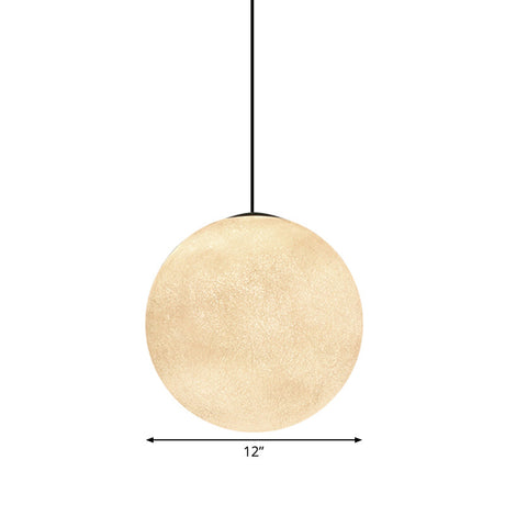 Romantic Modern White Glass Pendulum Light - 1-Light Ceiling Hang Lamp 10/12/16 Wide