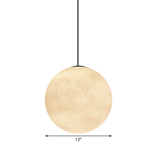 Romantic Modern White Glass Pendulum Light - 1-Light Ceiling Hang Lamp 10/12/16 Wide