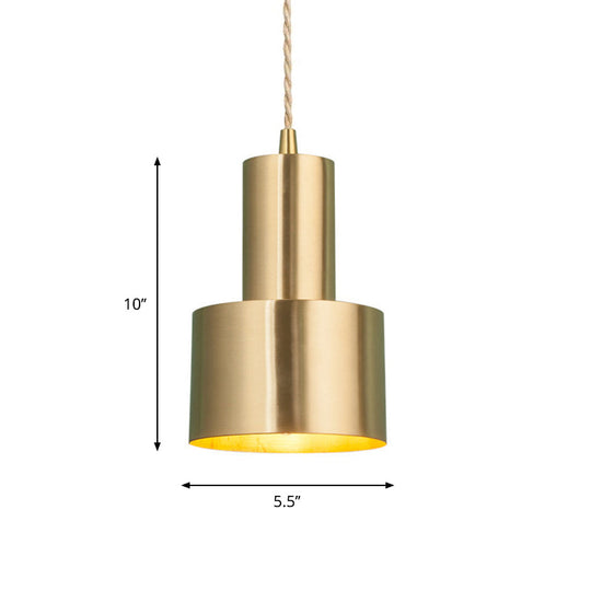 Unique Gold Suspension Pendant With Clear Glass For Restaurants - Postmodern Design