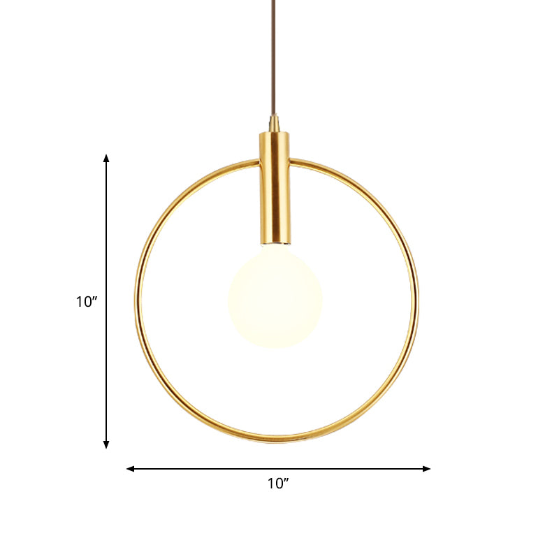 Unique Gold Suspension Pendant With Clear Glass For Restaurants - Postmodern Design