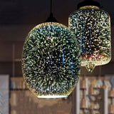 Colorful Glass Snack Bar Pendant Light In Silver - Postmodern Hanging Design / B