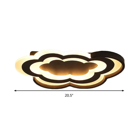Cloud Kindergarten Led Flushmount Light With Eye-Caring Acrylic Cover