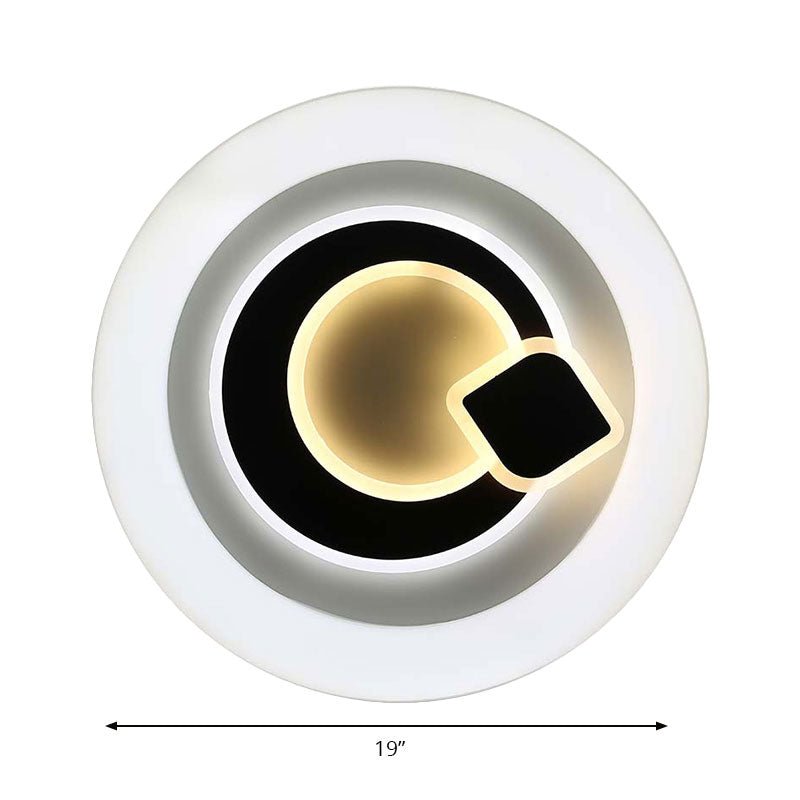 Modern White Led Ceiling Light – Stylish Acrylic Lamp For Kitchen Hallway