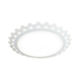 Modern Acrylic Led Ceiling Light With Engraved Edge - White