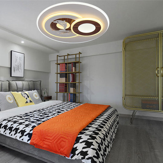 Sleek Acrylic Led Flush Mount Ceiling Light For Corridors Contemporary White Design