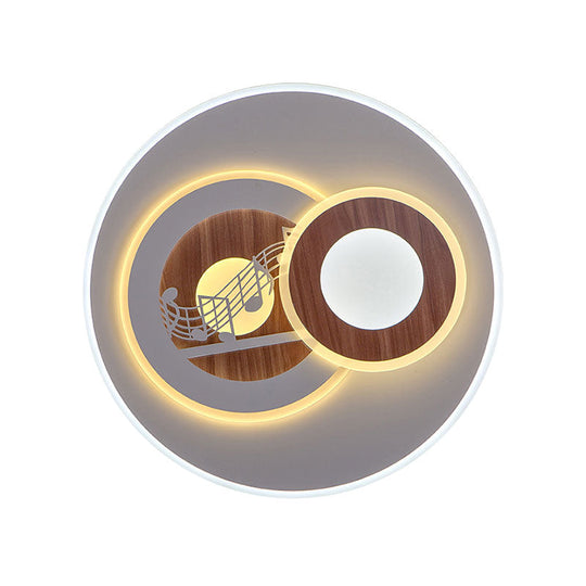 Sleek Acrylic Led Flush Mount Ceiling Light For Corridors Contemporary White Design