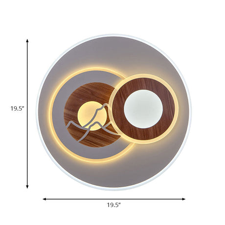 Sleek Acrylic Led Flush Mount Ceiling Light For Corridors Contemporary White Design