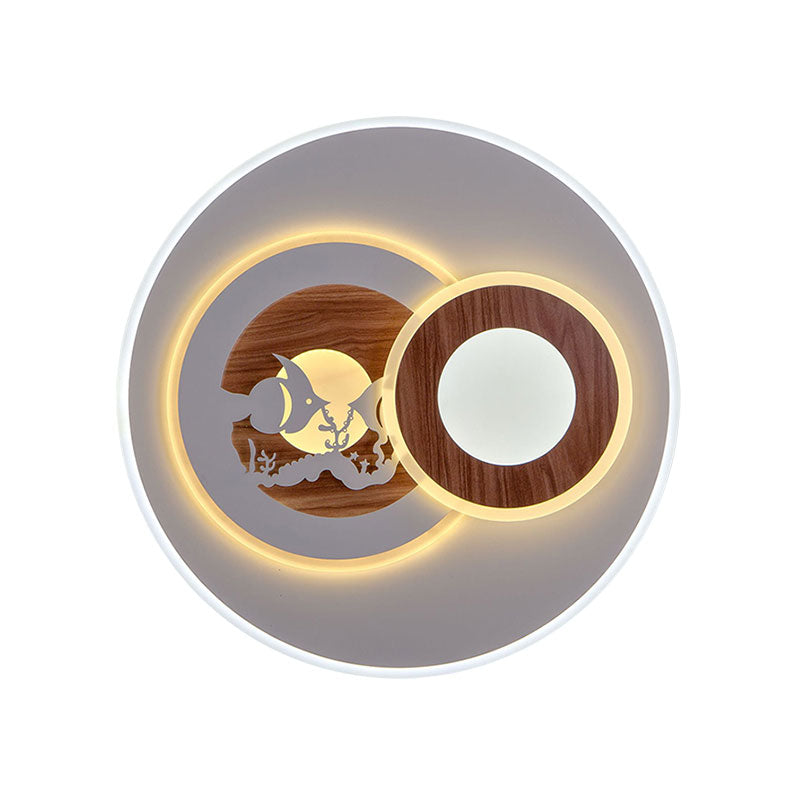 Sleek Acrylic Led Flush Mount Ceiling Light For Corridors Contemporary White Design