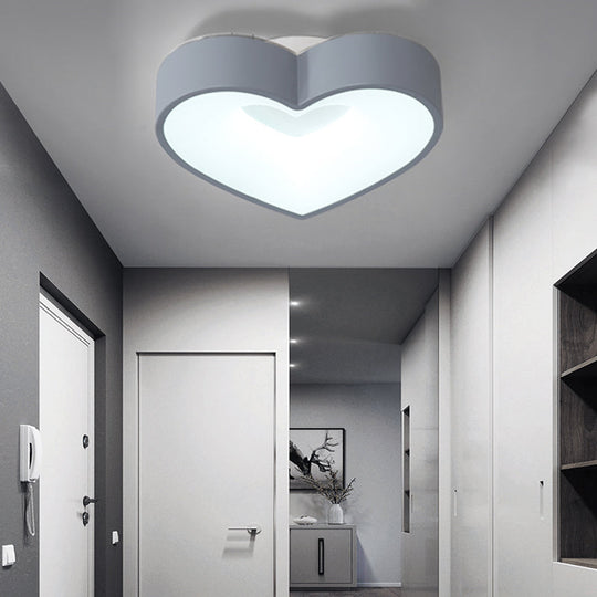 Modern Gray Acrylic Led Flush Light For Foyer Bathroom Energy - Saving Nordic Ceiling Mount Grey /