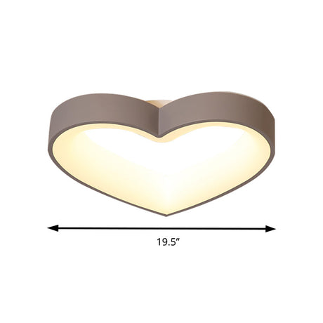 Modern Gray Acrylic Led Flush Light For Foyer Bathroom Energy-Saving Nordic Ceiling Mount