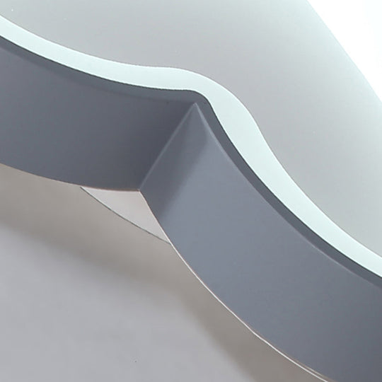 Modern Gray Acrylic Led Flush Light For Foyer Bathroom Energy - Saving Nordic Ceiling Mount