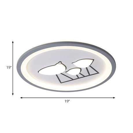 Nordic Acrylic Led Flush Mount Ceiling Light For Living Room