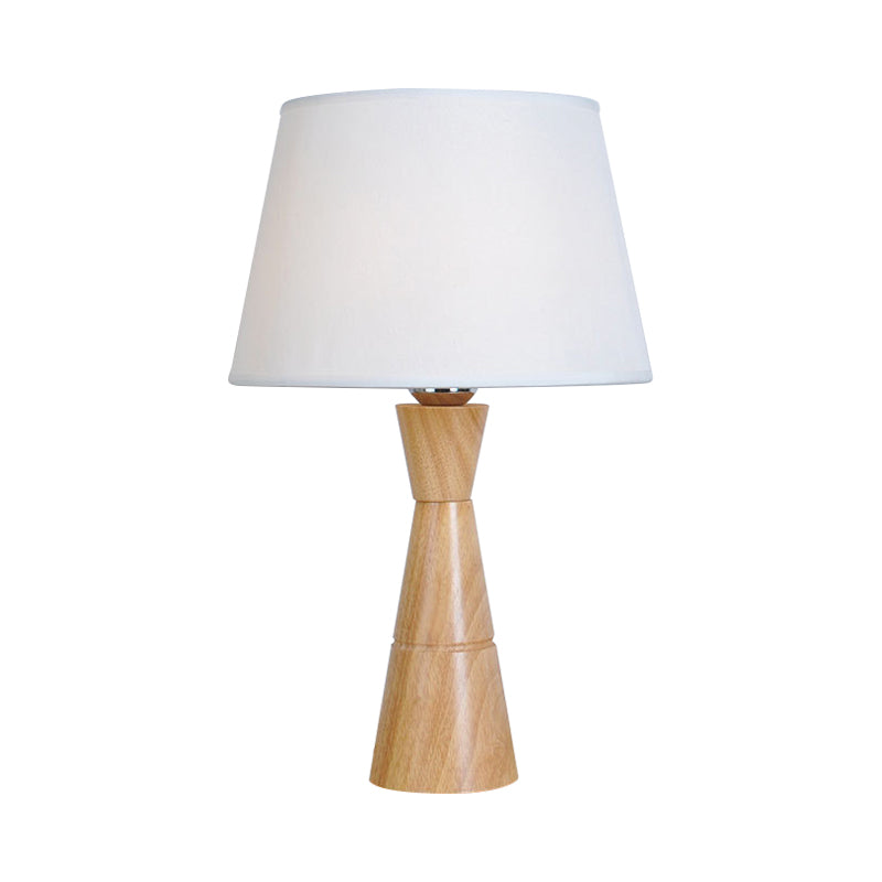 Victoria - Nordic Fabric Wood Table Lamp With Funnel Base
