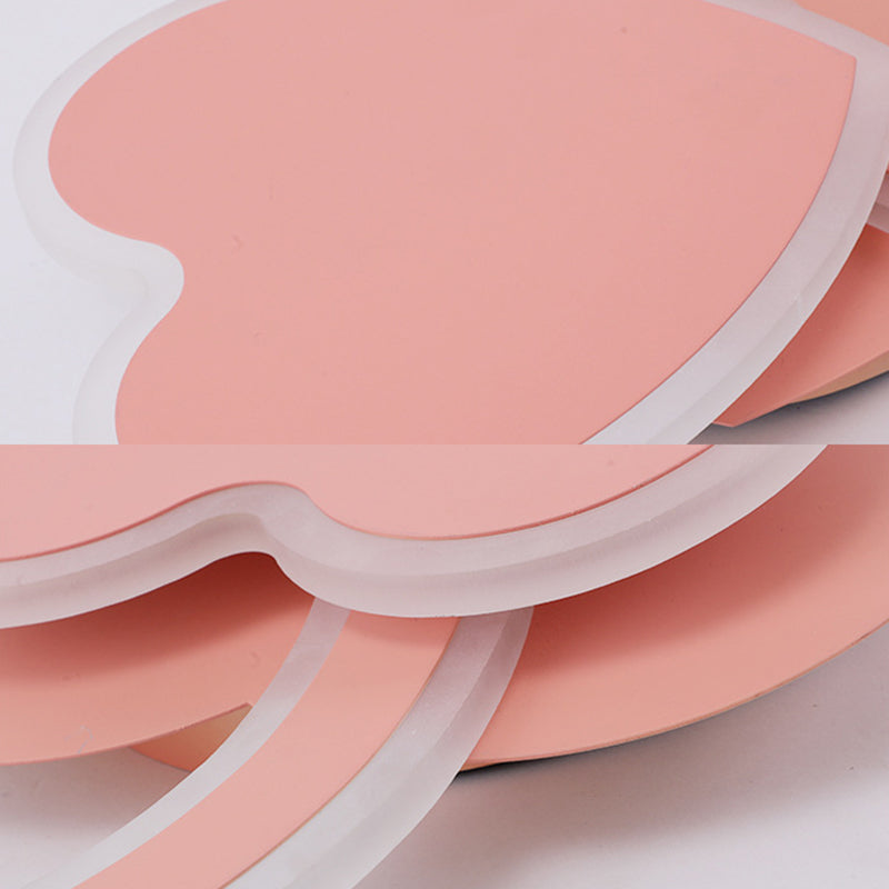 Double Loving-Heart Kids Led Flush Ceiling Light - Vibrant Undertint Ideal For Kid’s Bedroom