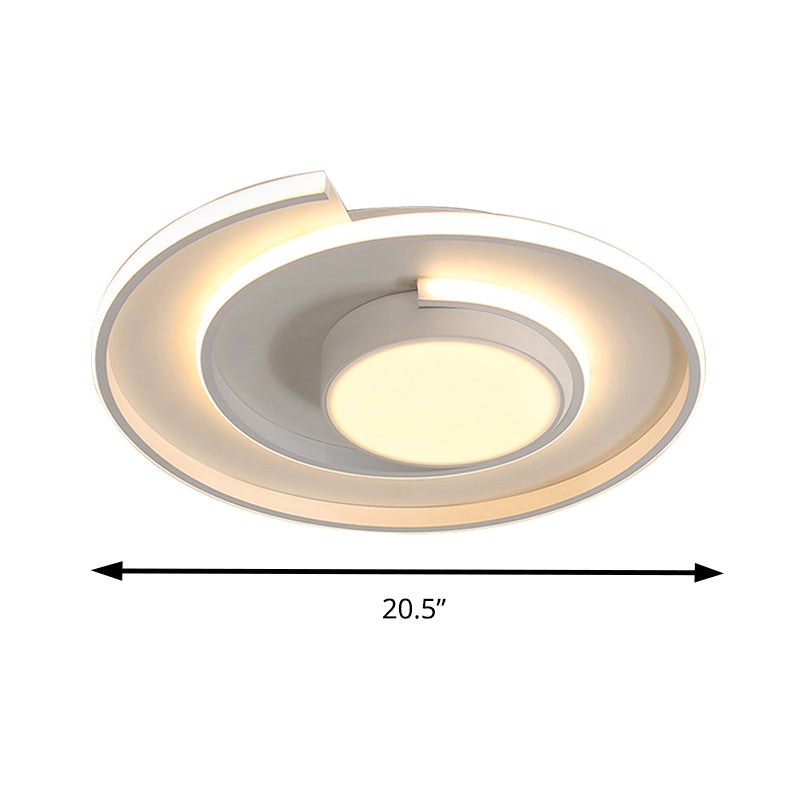 Modern Swirl Led Ceiling Lamp For Energy - Saving Study Room Lighting