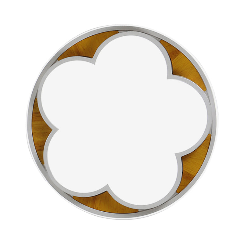 Contemporary Led Ceiling Mount Light For Kid’s Bedroom – Flat Blossom Design