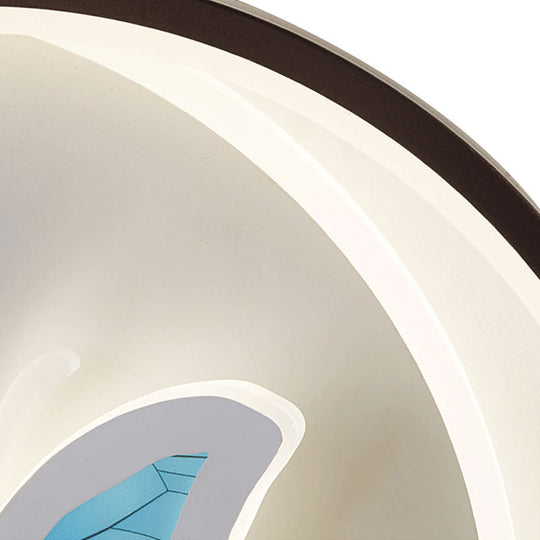 Blue Acrylic Butterfly Ceiling Lamp - Modern Contemporary Flush Mount Light