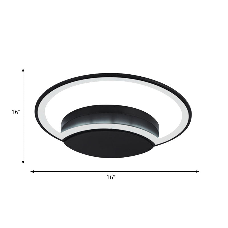 Contemporary Round Acrylic Flush Mount Ceiling Light For Living Room Décor