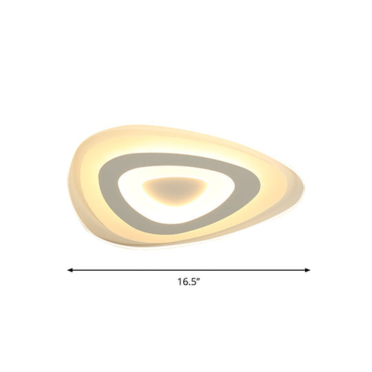 Modern Simplicity Acrylic Led Ceiling Lamp - Warm/White Light 16.5/24.5/31 Width