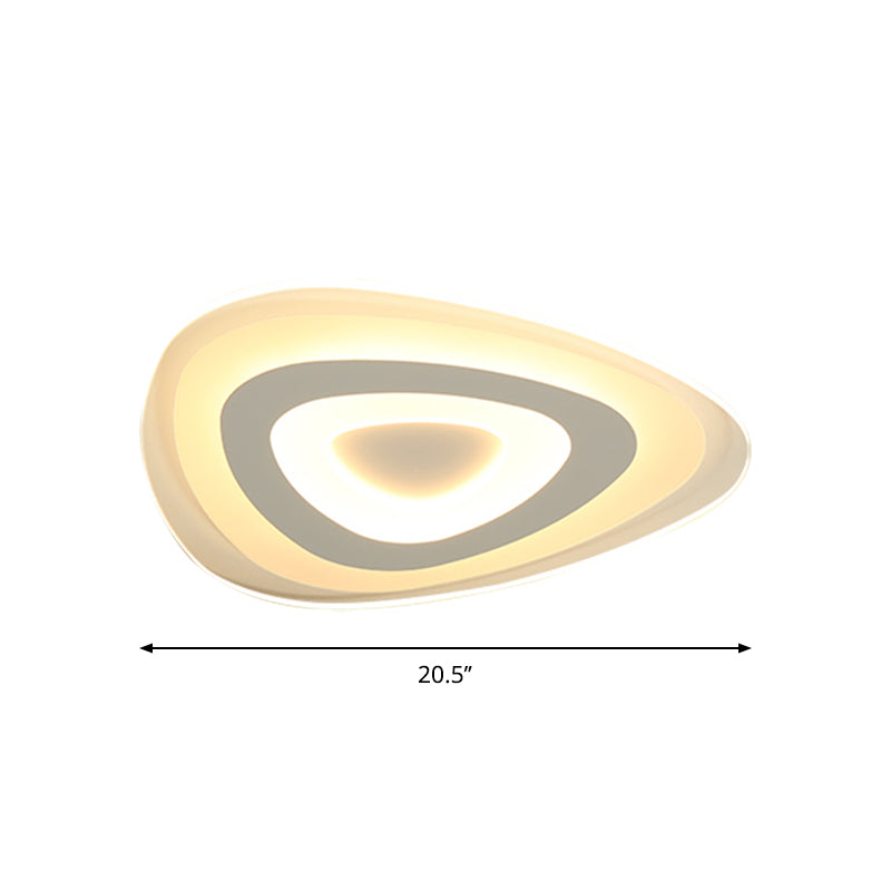 Modern Simplicity Acrylic Led Ceiling Lamp - Warm/White Light 16.5/24.5/31 Width