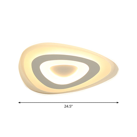 Modern Simplicity Acrylic Led Ceiling Lamp - Warm/White Light 16.5’/24.5’/31’ Width